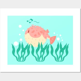 Singing Puffer Fish Posters and Art